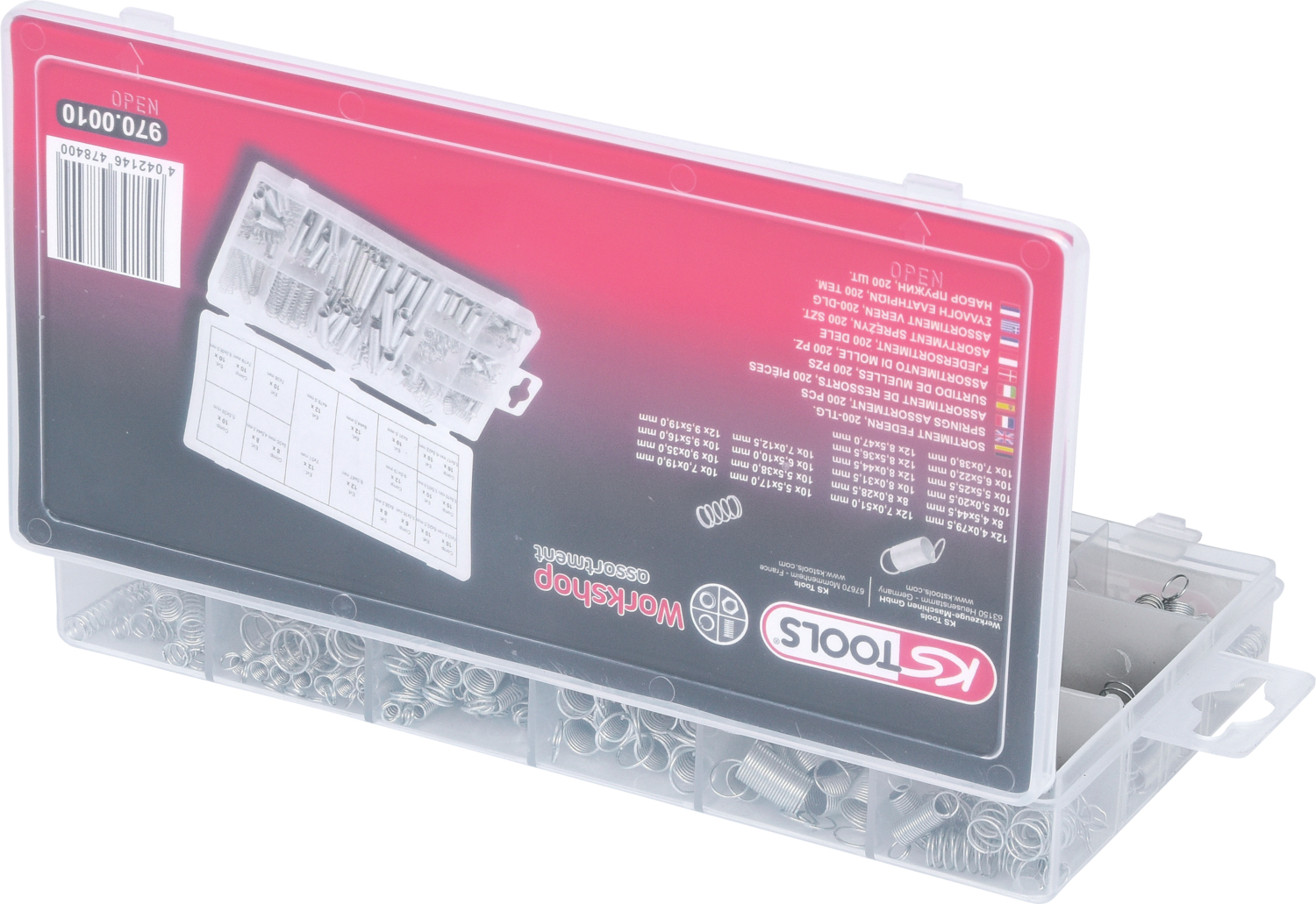 KS Tools Sortiment Federn, 200-tlg