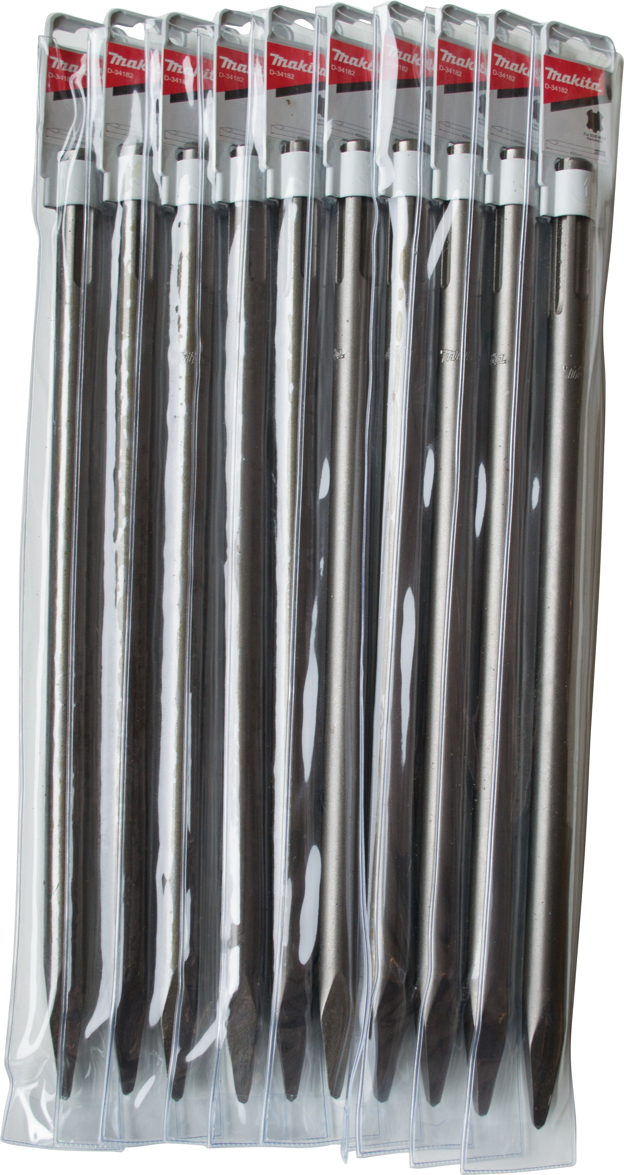 Makita Spitzmeißel, Länge 400mm - SDS-MAX - 10 Stück - D-34182-10