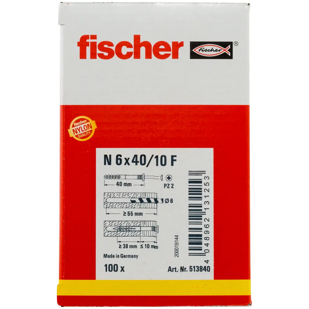 Fischer Nageldübel N 6x40/10 F (100)