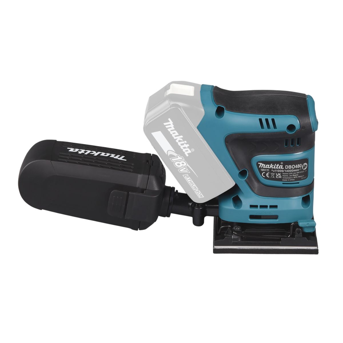 Makita Akku-Schwingschleifer 18V (ohne Akku, ohne Ladegerät) DBO480Z