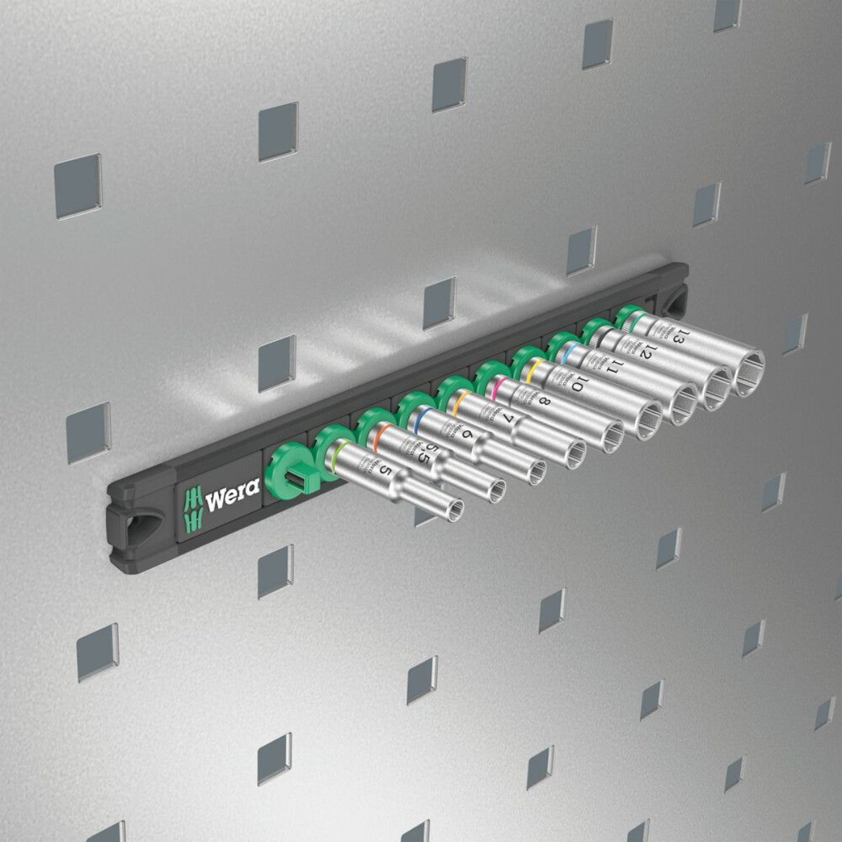 Wera Nuss-Magnetleiste A Deep 1 Steckschlüsseleinsatz-Satz, 1/4"-Antrieb, 9-teilig
