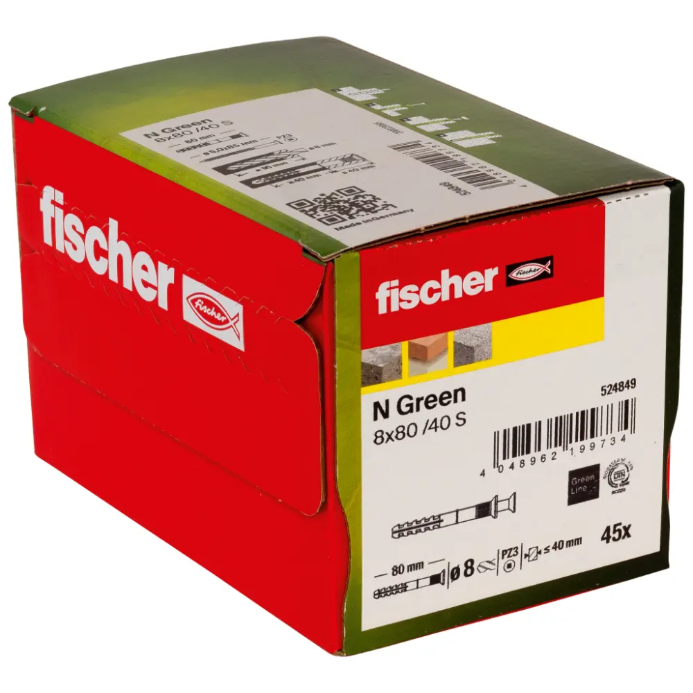 Fischer Nageldübel N Green 8x80/40 S (45)
