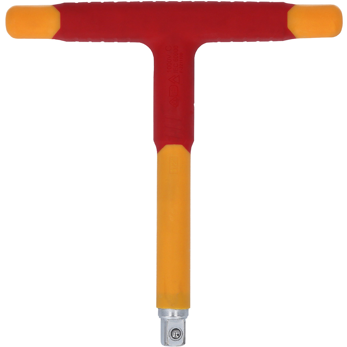 KS Tools 1/2" T-Griff-Aufsteckschlüssel mit Schutzisolierung, 200mm