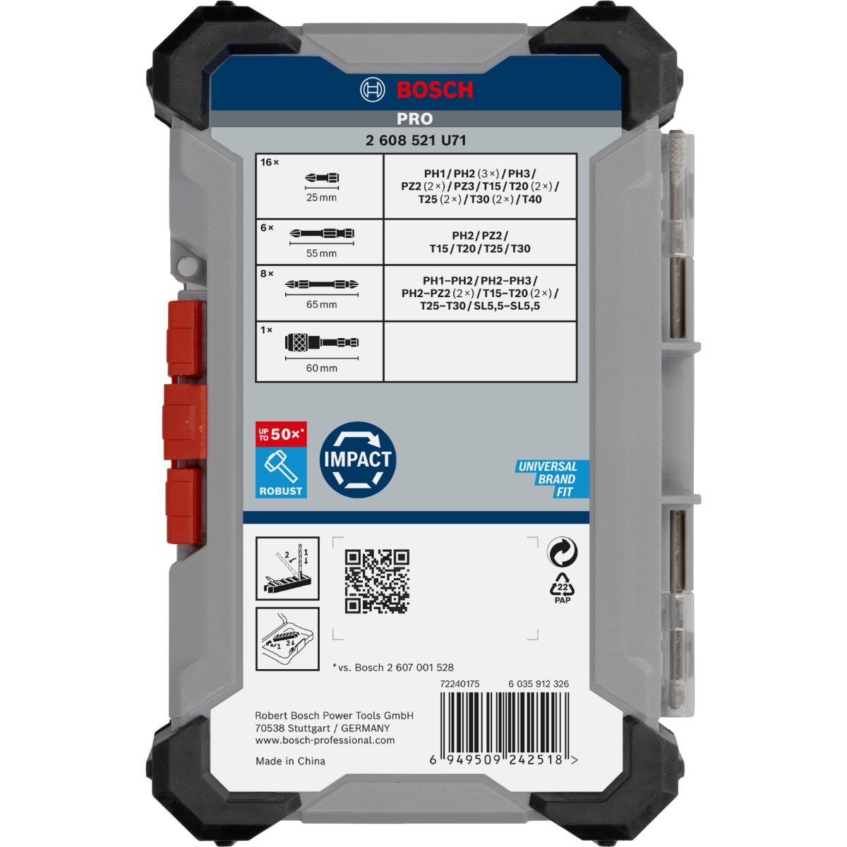 Bosch PRO Impact Schrauberbit, 31-teiliges Set