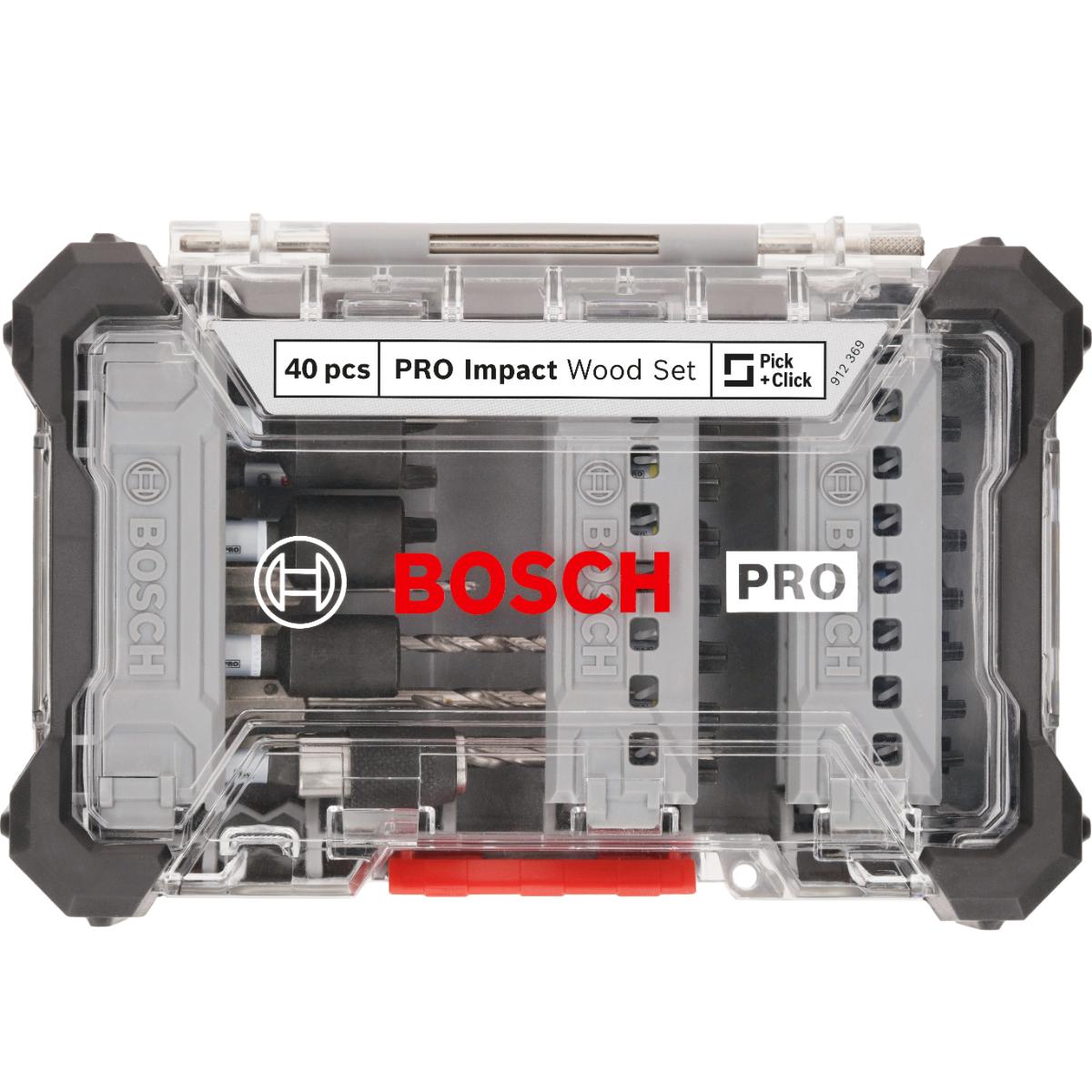 Bosch PRO Impact Schrauberbits und Holzbohrer Mixed, 40-teiliges Set