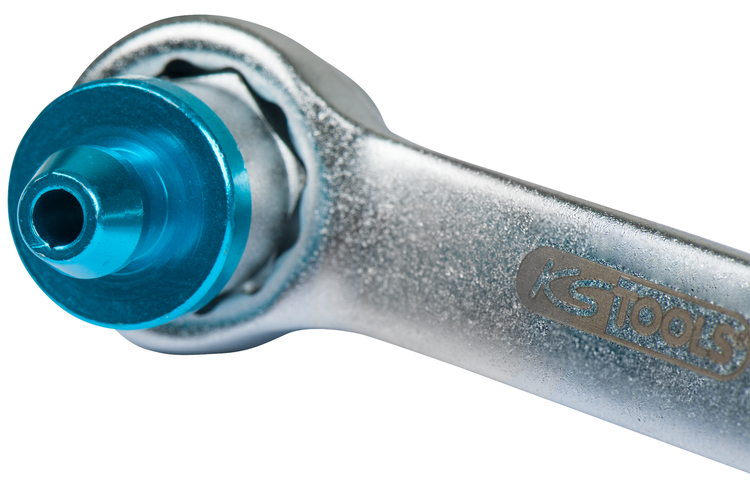 KS Tools Bremsen-Entlüftungsschlüssel, extra kurz, 8 mm, blau