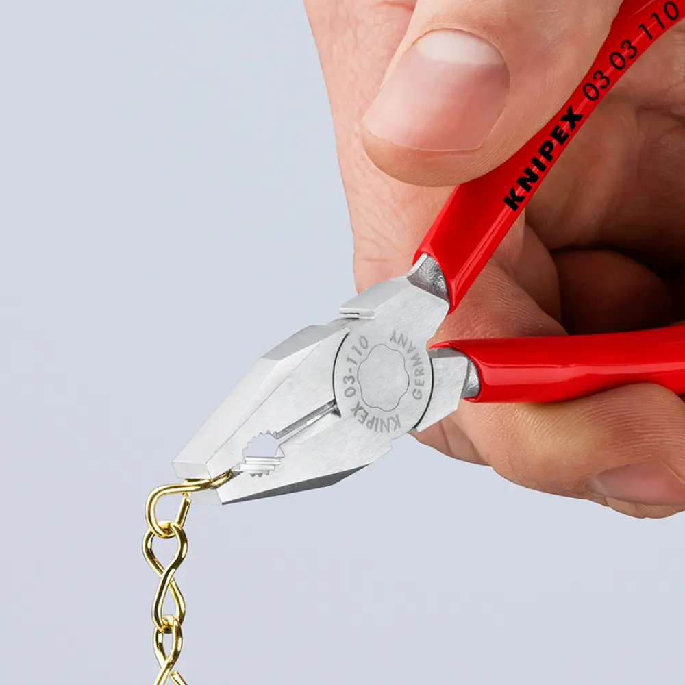 KNIPEX Mini-Kombizange mit Kunststoff überzogen verchromt 110 mm