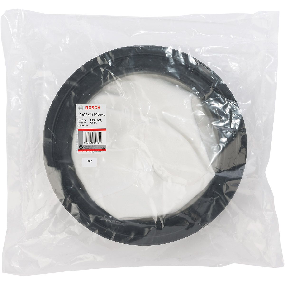 Bosch Textilfilter mit Kunststoffring, passend zu PAS 11-21, PAS 12-27, PAS 12-27 F