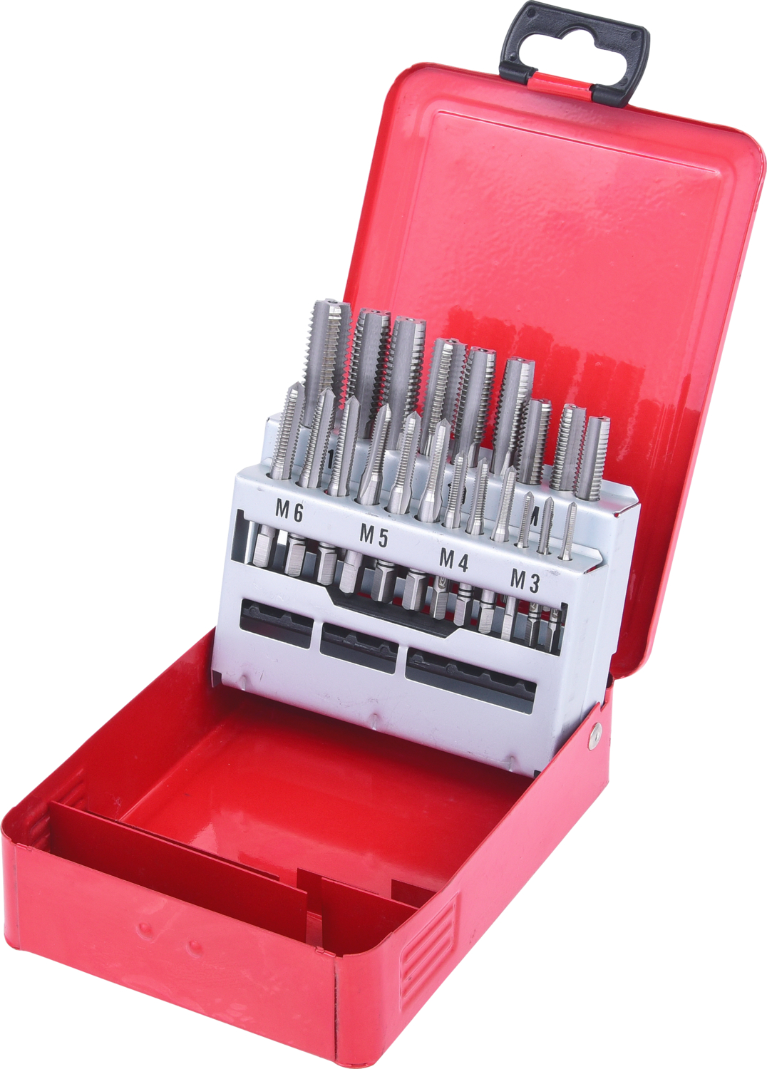 KS Tools HSS Handgewindebohrer-Satz M, Stahlblechkassette 21-tlgM3-M12