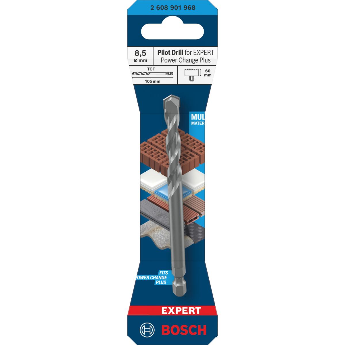 Bosch Zentrierbohrer für EXPERT Power Change Plus, TCT, Ø8.5 x 60 x 105 mm