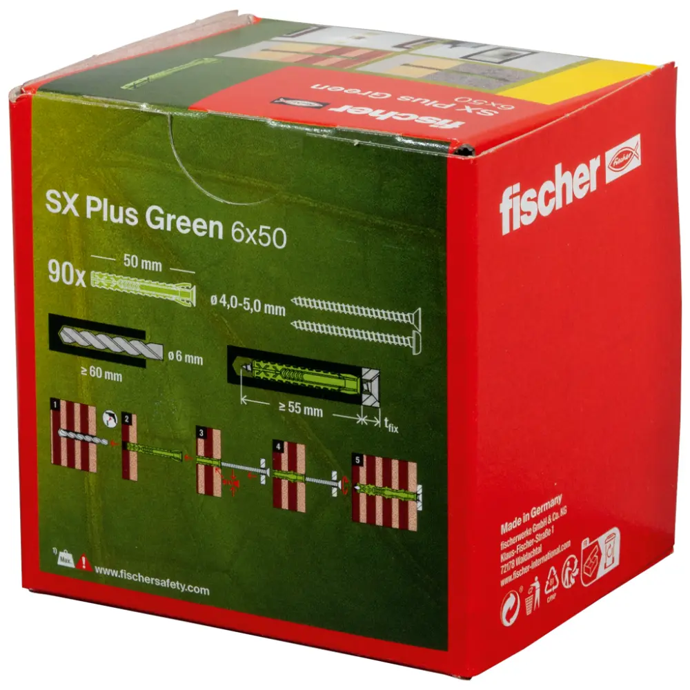 Fischer Spreizdübel SX Plus Green 6x50