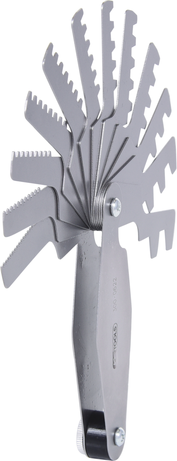 KS Tools Trapez-Gewindestahllehre, für 30° Gewinde, 2-12mm