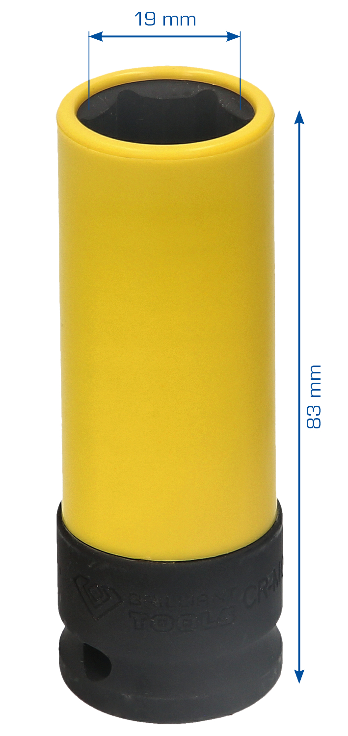 Brilliant Tools 1/2" Alu-Felgen-Kraft-Stecknuss, 19 mm - BT691007