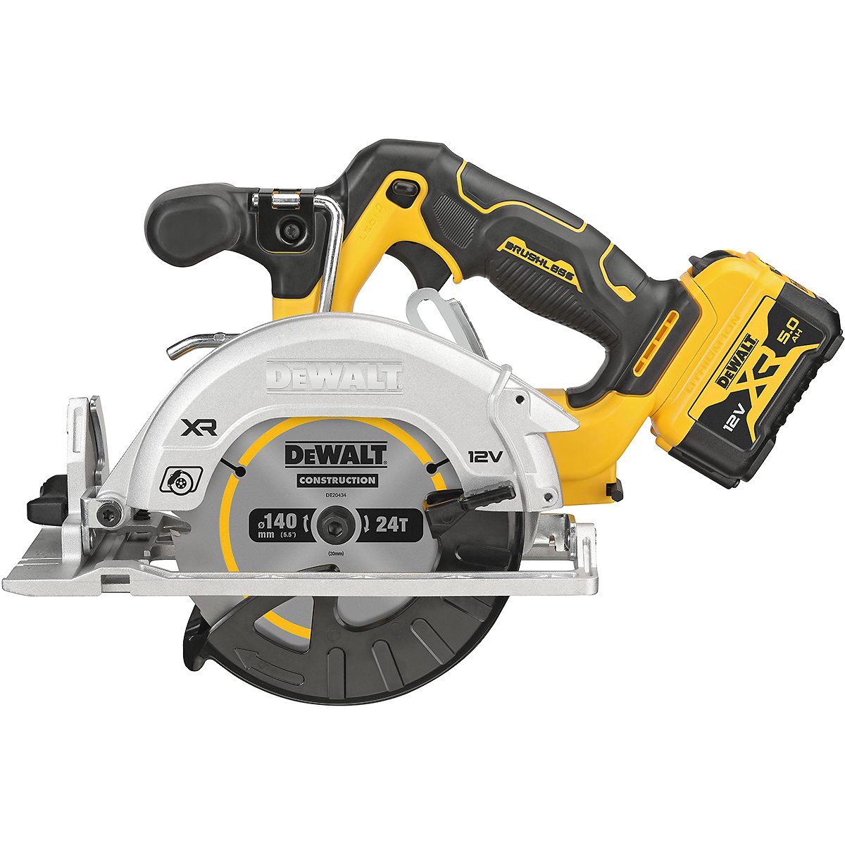 DEWALT Akku-Handkreissäge 12V 140mm + 2 Akku + Schnellladegerät