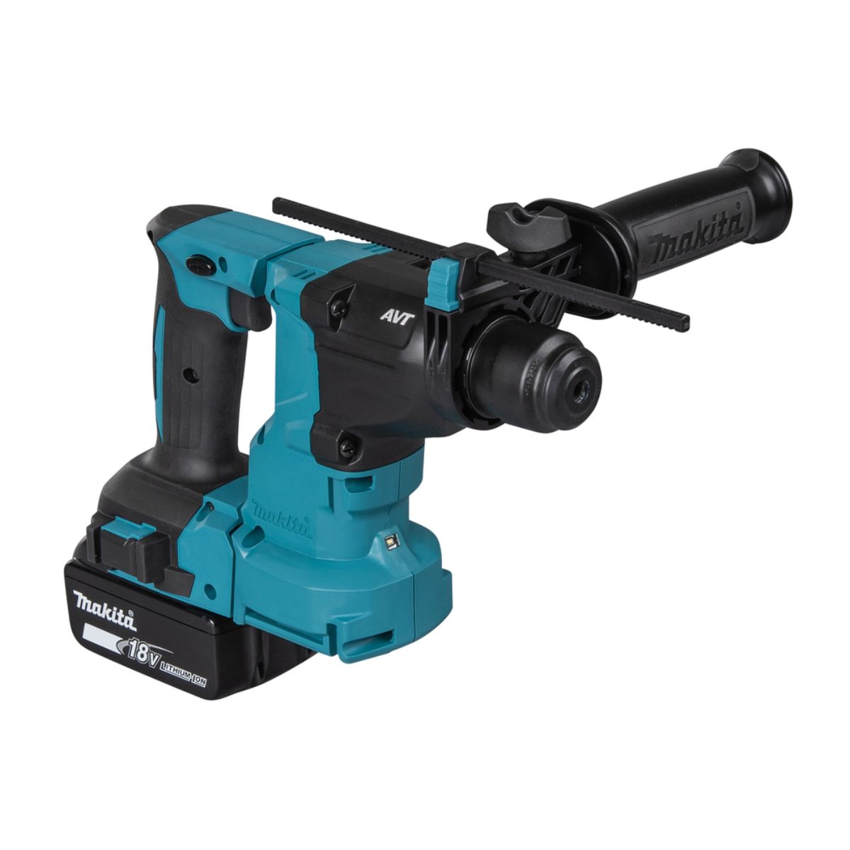 Makita Akku-Kombihammer für SDS-PLUS 18V/5,0 Ah, 2 Akkus + Ladegerät+Staubabsaugung DX16 im MAKPAC