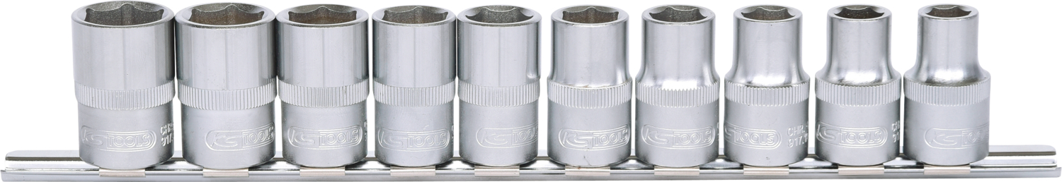 KS Tools 1/2" Sechskant-Stecknuss-Satz,10-tlg 10-19mm
