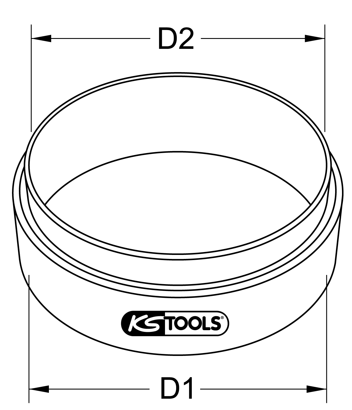 KS Tools Kolbenring-Einbauhilfe für DAF, 137,0 mm