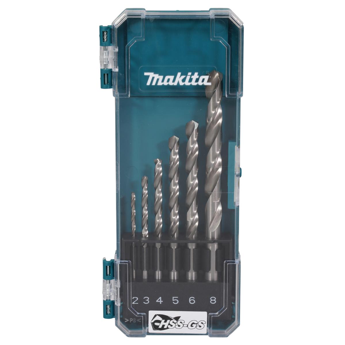 Makita HSS-GS Metallbohrer-Set 6-tlg. Ø 2-8 mm - D-78346