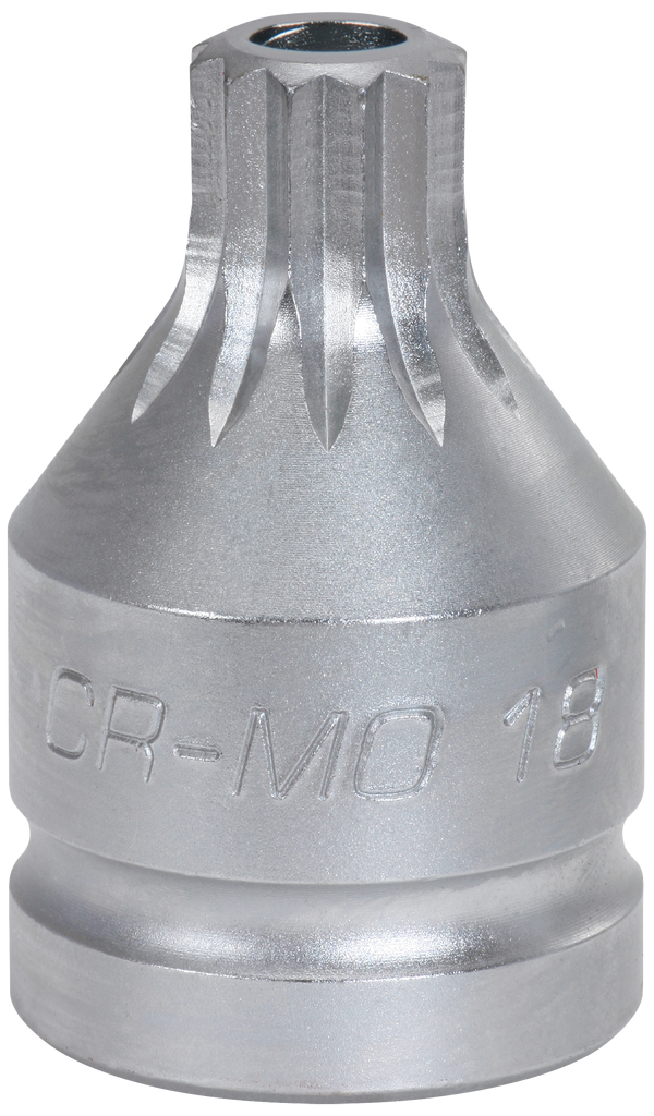 KS Tools 3/4" Kraft-Bit-Stecknuss Vielzahn mit Bohrung, kurz