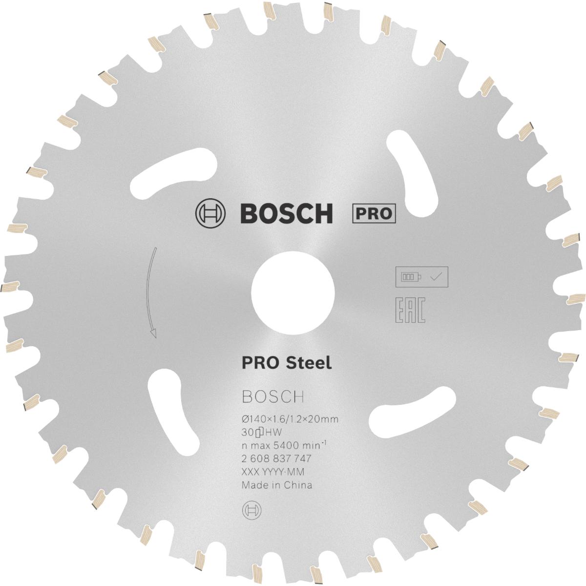 Bosch PRO Akku-Kreissägeblatt Standard for Steel 136 x 1,6/1,2 x 15,875, 30 Zähne