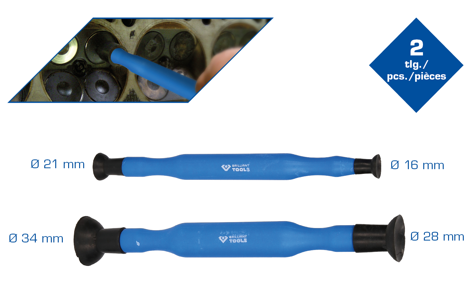 Brilliant Tools Ventilläpper-Satz, 2-tlg - BT546000