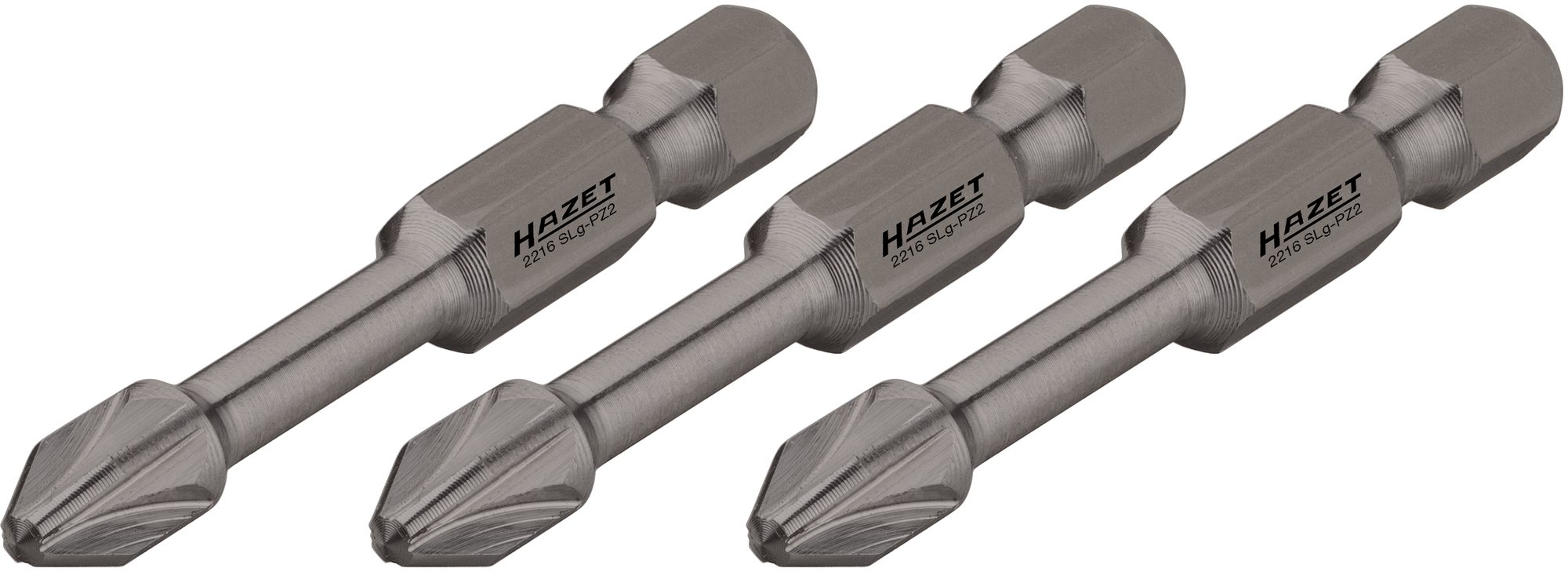 HAZET Schlag- u. Maschinenschrauber Torsions-Bits Sechskant 6,3 (1/4 Zoll) Pozidriv Profil PZ 3-teil