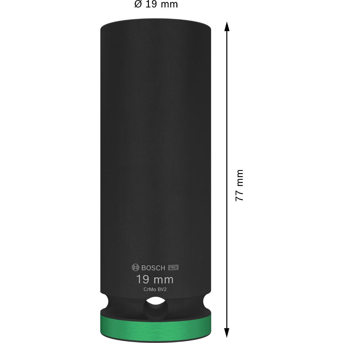 Bosch PRO Impact Socket, 1/2", tief