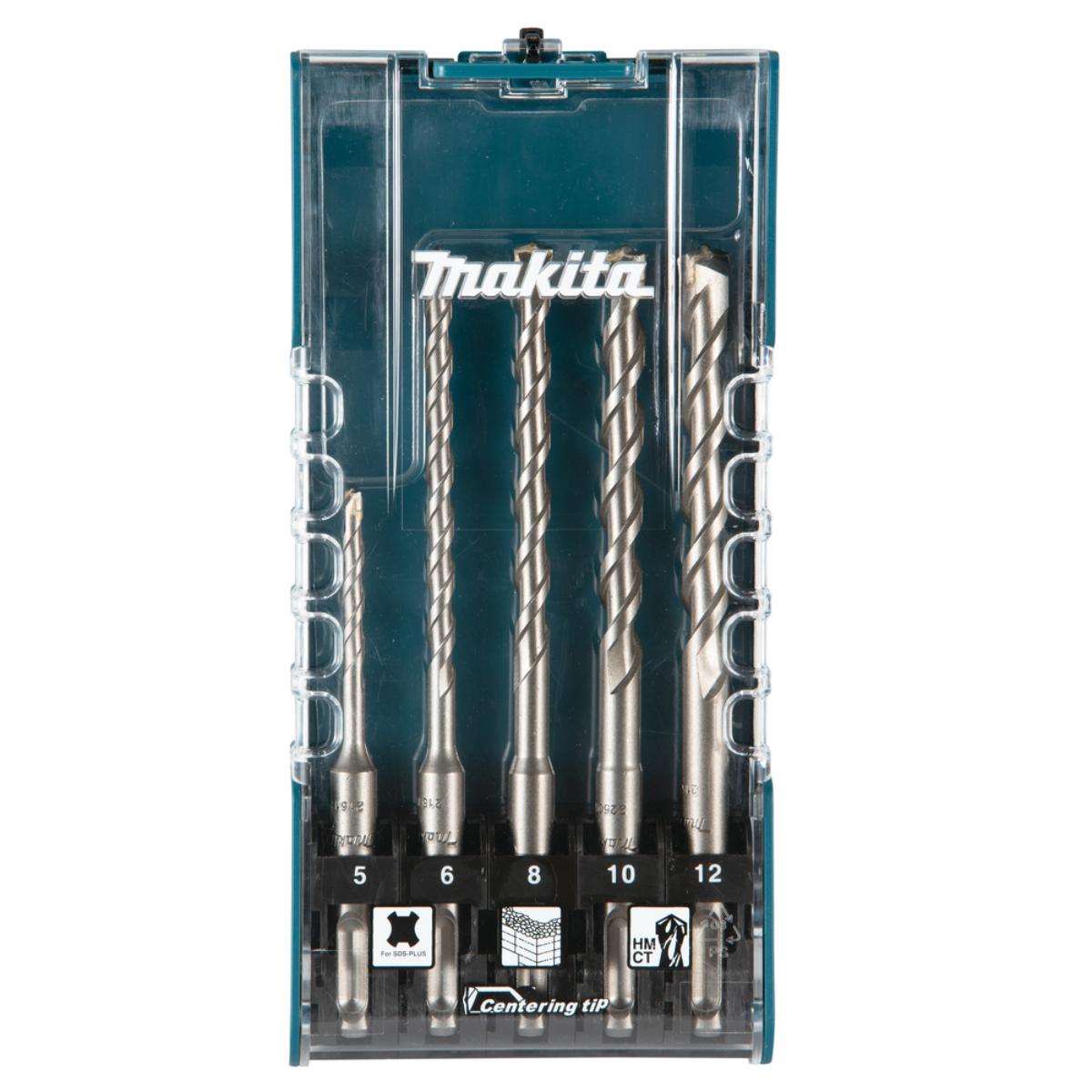 Makita Betonbohrer-Set SDS-PLUS Centering tip 5-teilig - SDS-PLUS - Zweischneider - Zentrierspitze