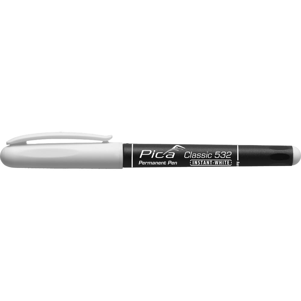 Pica Classic Permanent Pen Instant White, 1-2mm