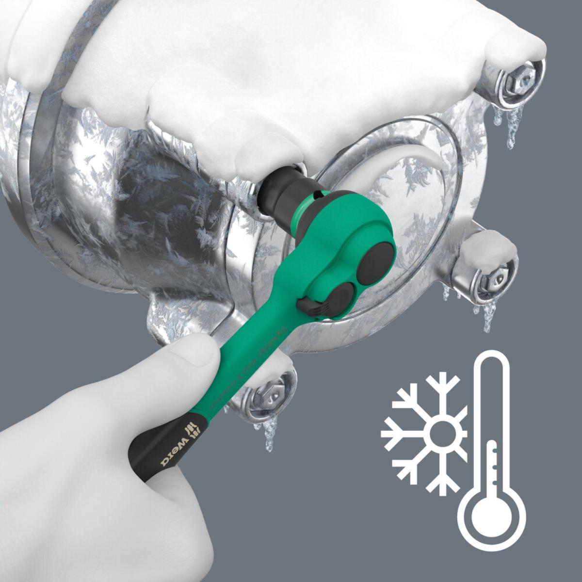 Wera 9724 Schaumstoffeinlage 8010 B Zyklop Comfort Knarre Set 16-teilig, 3/8"