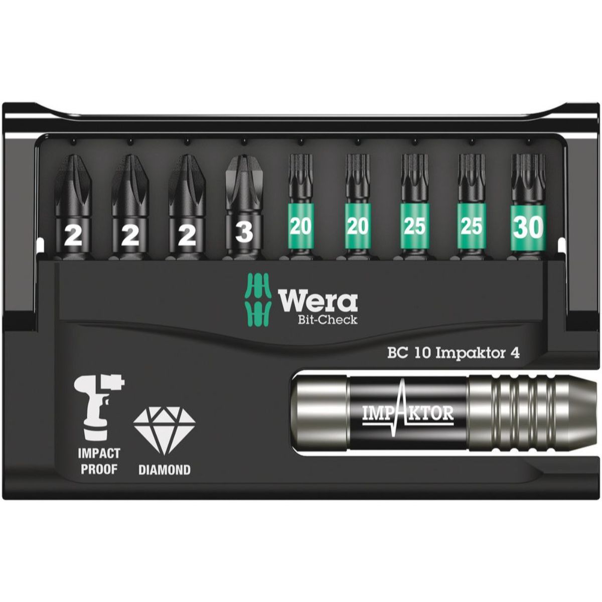 Wera Bit-Check 10 Impaktor 4, 10-teilig