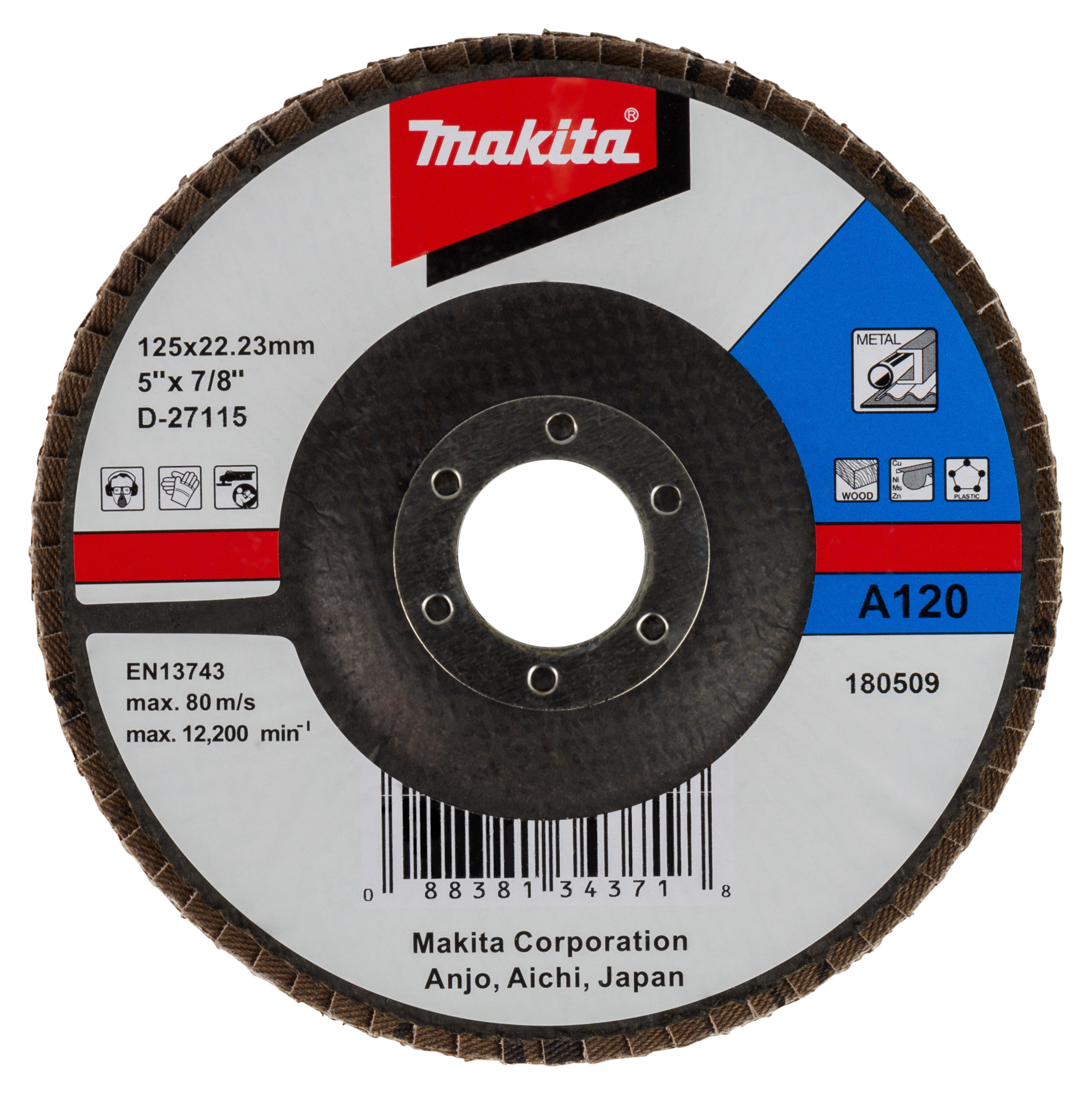 Makita Fächerschleifscheibe 125mm A120 - D-27115
