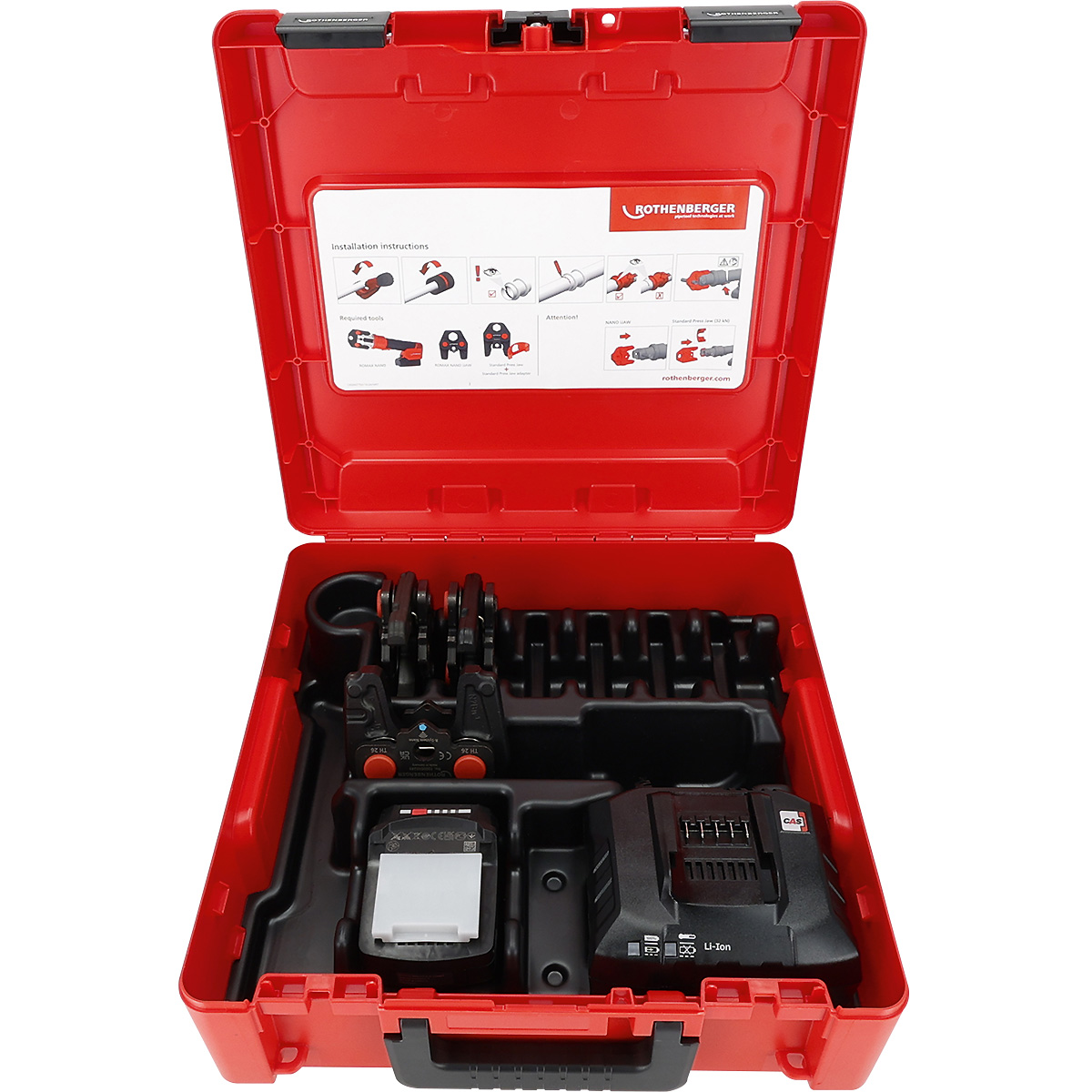 Rothenberger ROMAX NANO iJAWs Set, TH, 16-20-26mm, 2Ah, CAS