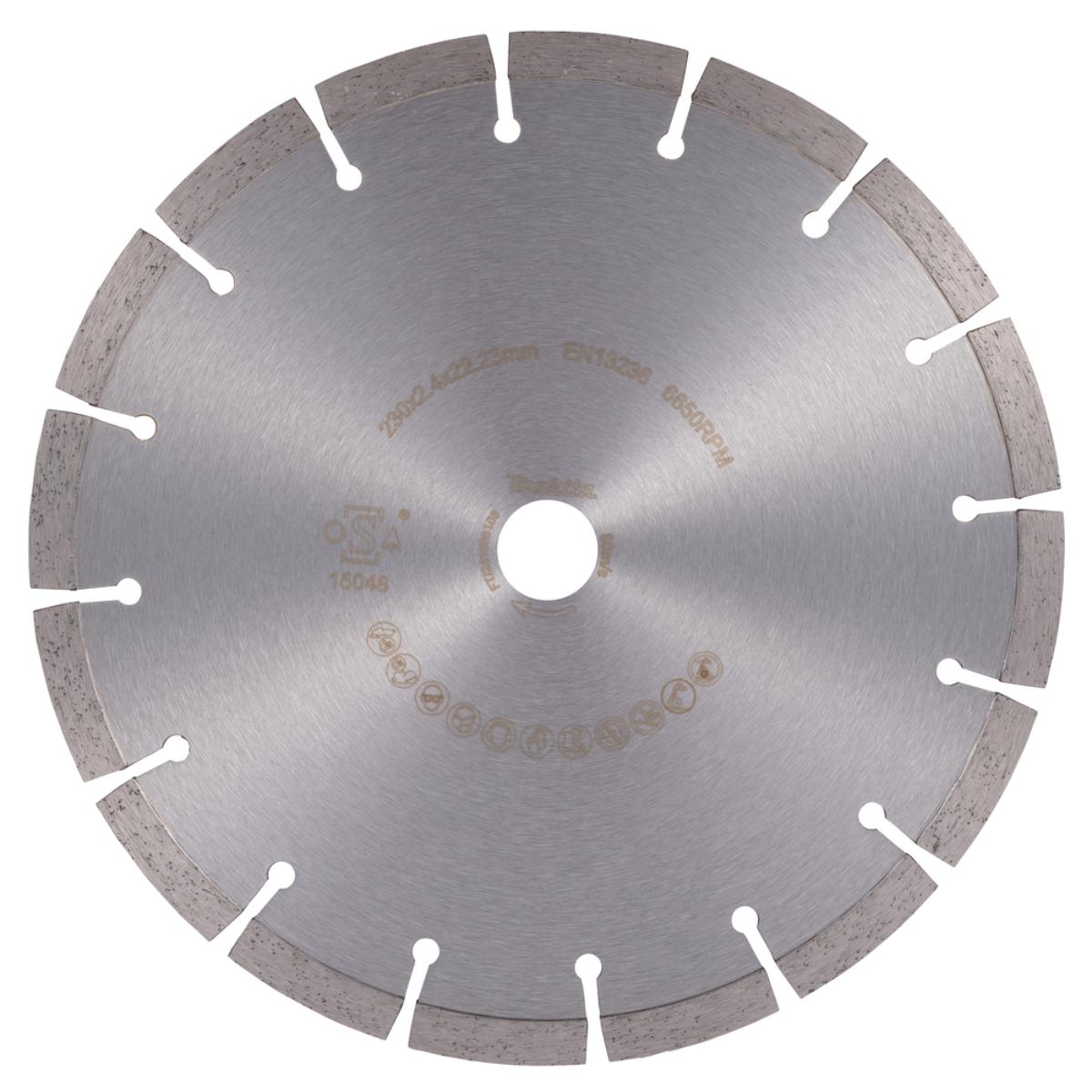 Makita Diamak Diamanttrennscheibe Ø 230 mm, 2,3 mm Schnittstärke, Beton, Ziegel, Stein