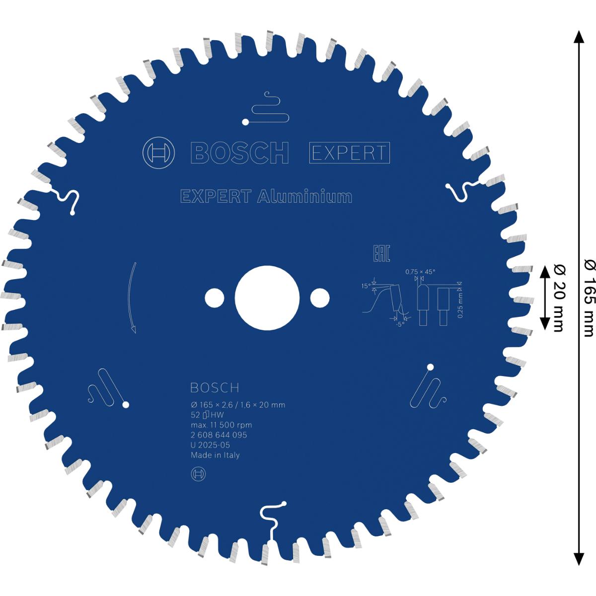 Bosch Kreissägeblatt Expert for Aluminium ø 165 mm