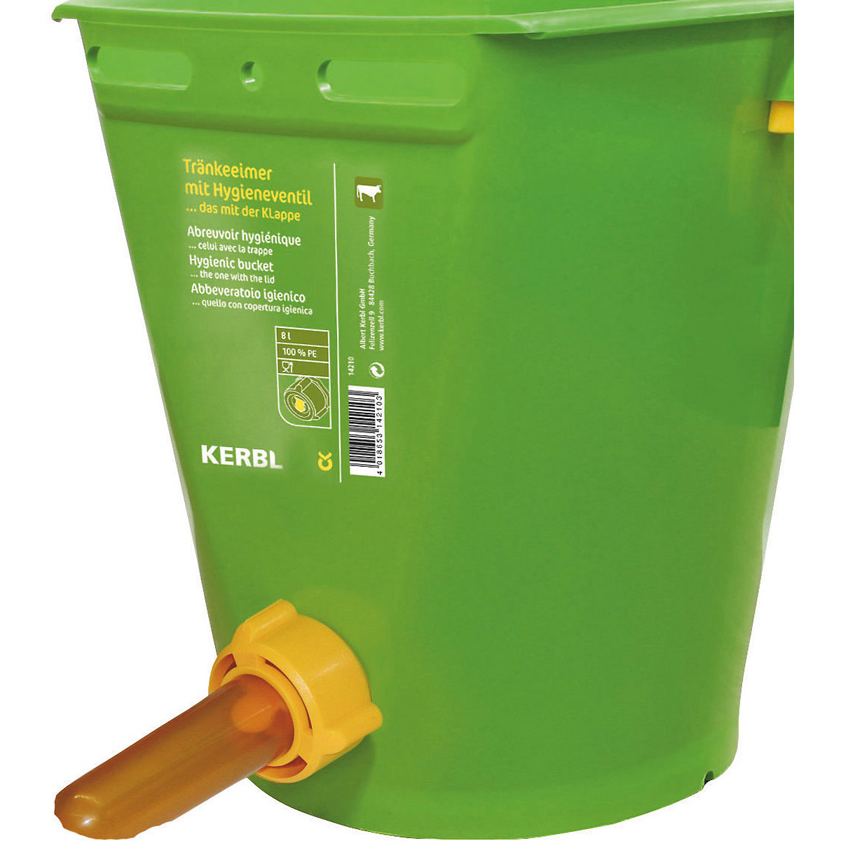 Kerbl Hygienetränkeeimer mit Klapp-Ventil