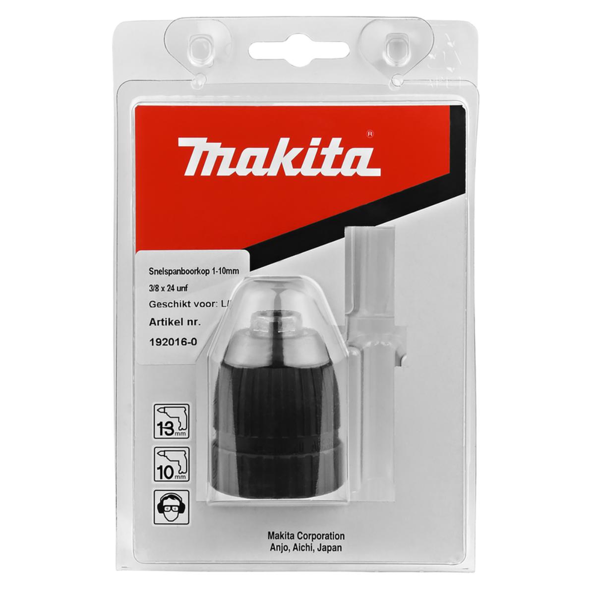 Makita Schnellspannbohrfutter 10mm - 0,8 - 10 mm - 3/8 Zoll-24UNF - Kunststoff - 192016-0