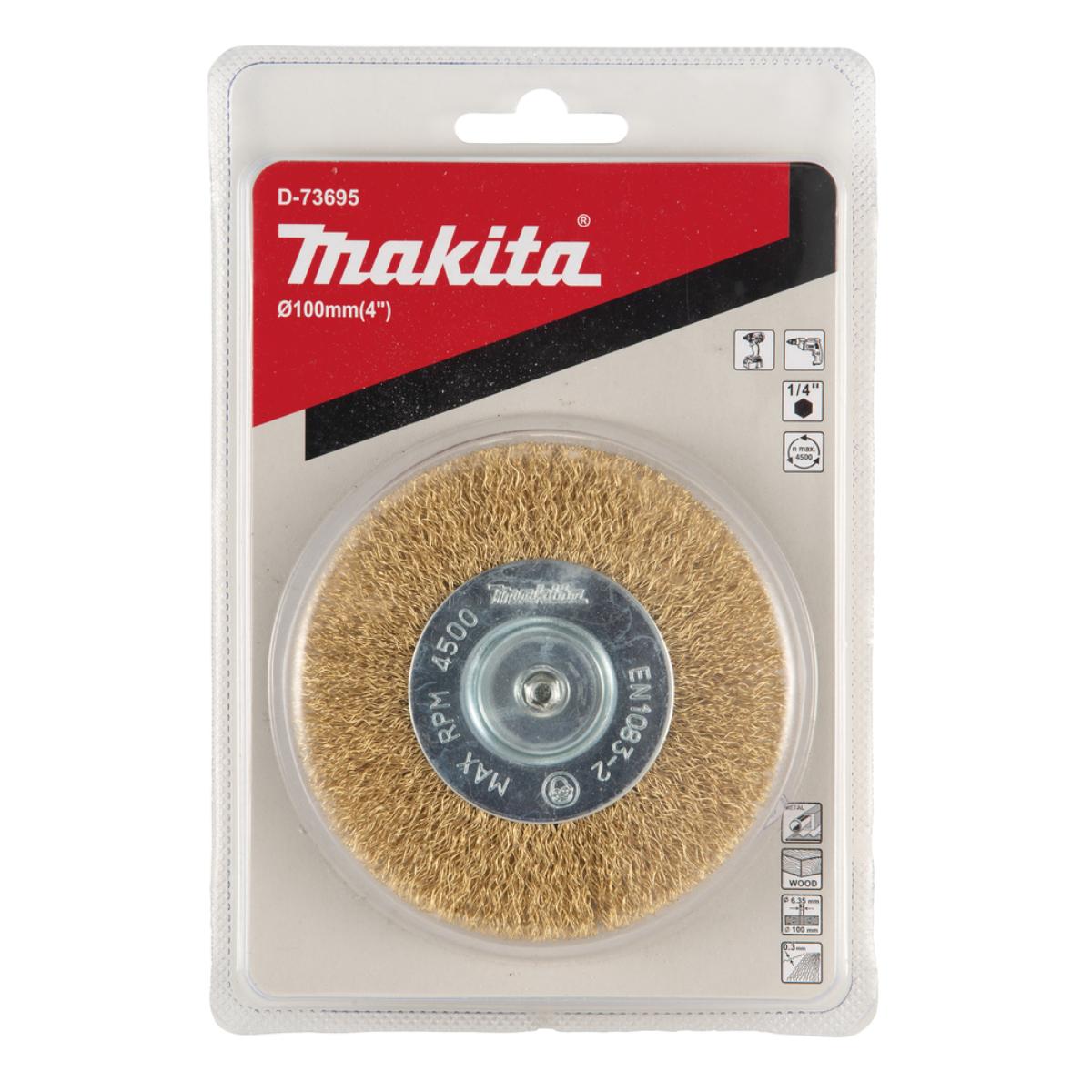 Makita Rundbürste - gewellt - verzinkt - 1/4 Zoll-Sechskant