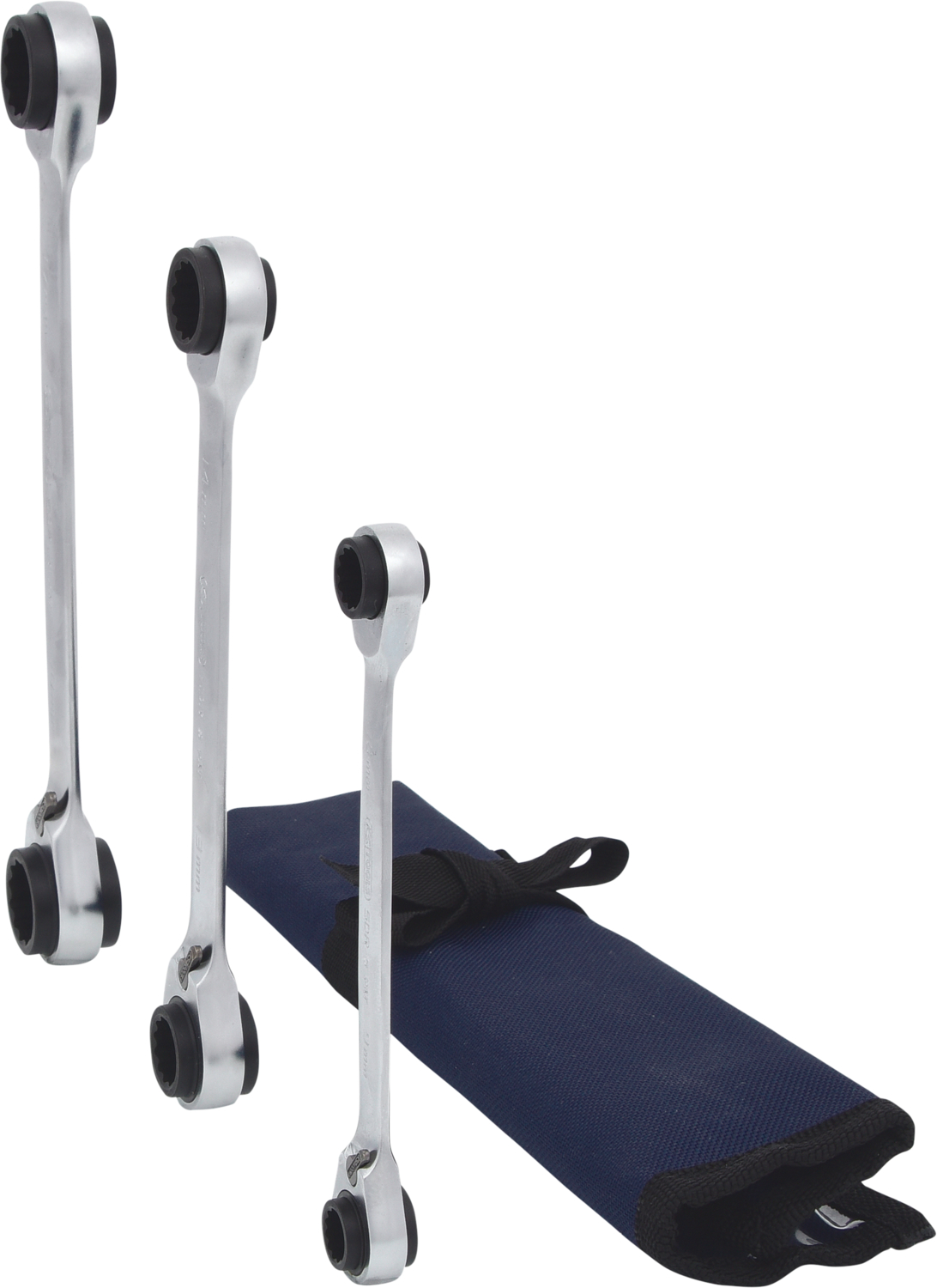 KS Tools 4 in 1 GEARplus umschaltbar Doppel-Ratschenringschlüssel-Satz, 3-tlg