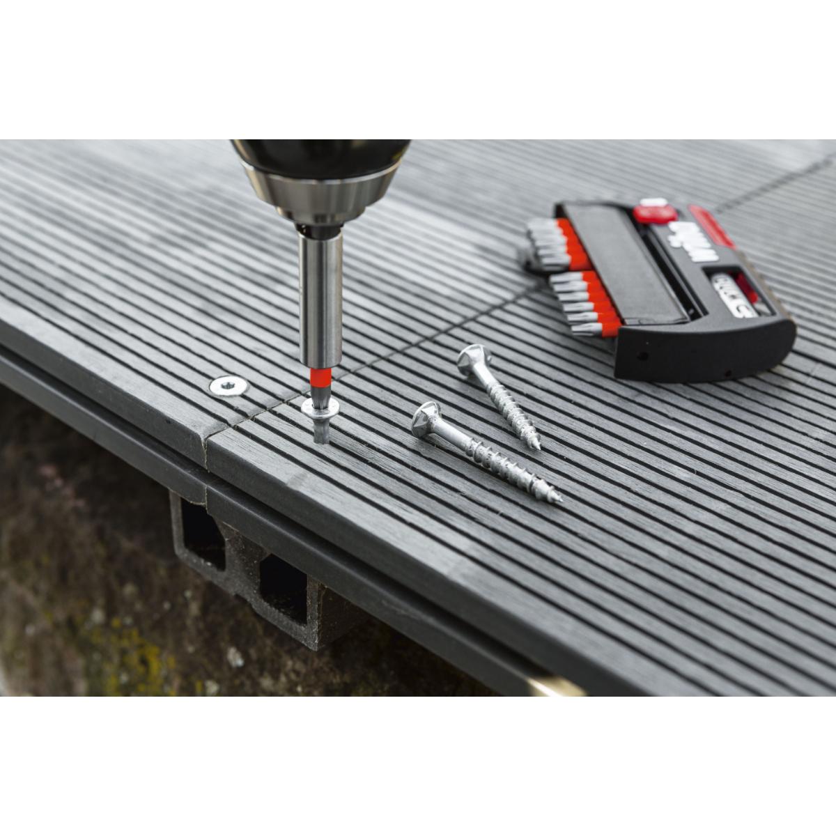 Wiha Bit Set TY-Bit 29 mm Sechskant (SW4) 5-teilges Set 1/4 zoll C6,3 in Box - 6 Stück